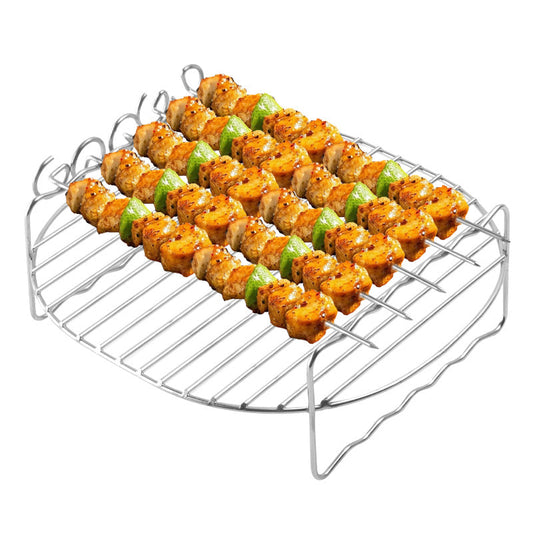 Airfryer Bread Rack - Stainless Steel Toast Rack - Bread Holder - Breakfast Accessory - Silver.