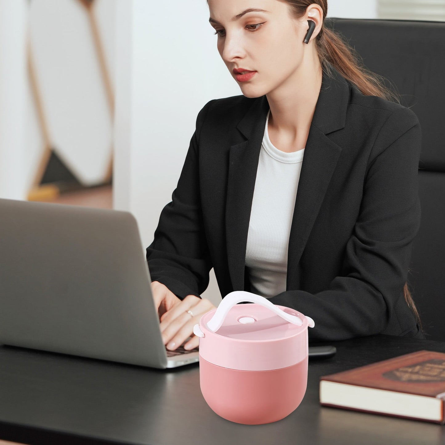 Ramen BBlueowl, Soup Bowls, Microwave Ramen Bowl with Lid, Lunch Box with Lid, Durable and Heat Resistant Bowl for Noodles, Rice, and Soups, Perfect for Home, Office, or School Meals, Z17_Pink