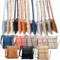 Small Crossbody Purses for Women Multi Pocket Travel Bag Over The Shoulder with Extra Long Strap - Beige Black