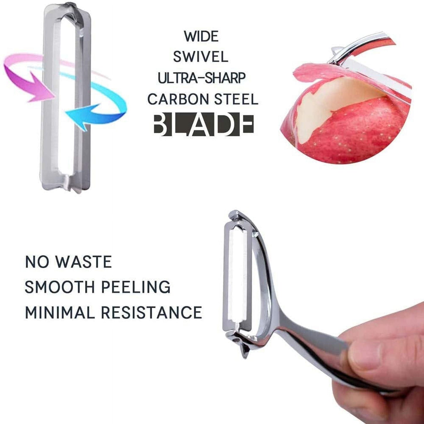 Vegetable Fruit Peeler - Ultra Sharp Stainless Steel Peeler for Potato Apple Carrot and Veggies