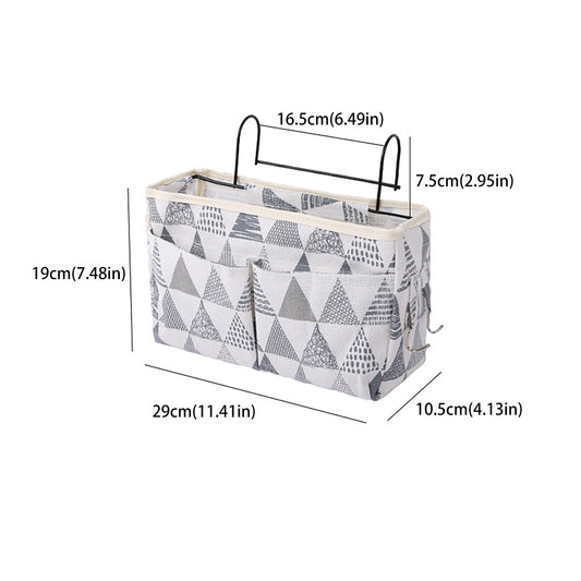 Jierger Bedside Caddy Hanging Bed Organizer Storage Bag Pocket for Bunk and Hospital Beds, College Dorm Rooms Baby Bed Rails, Camp 4 Pockets One Size Z-3PCS