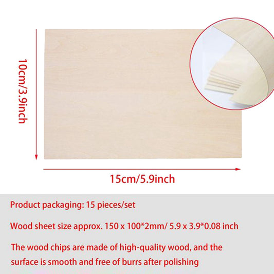 10 Pack Unfinished Wood Sheets,Balsa Thin Board for House Aircraft Ship Boat Arts and Crafts,DIY Ornaments