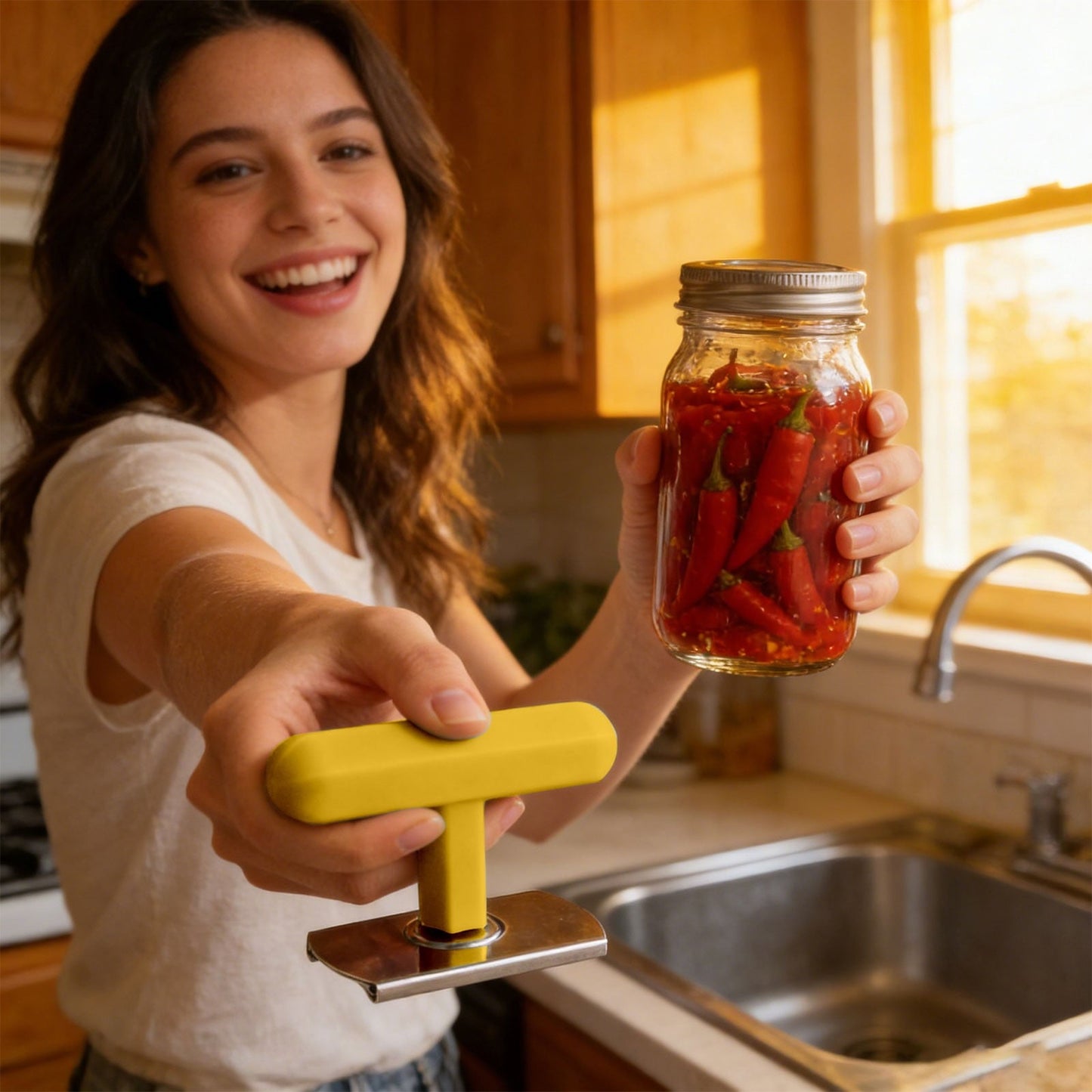 SHAOTELLME Stainless Steel Can Opener Manual Multifunctional Labor Saving Can Opener Kitchen Creative Can Opener Tool Easily Open Cans Of Various Sizes, 3PC Yellow