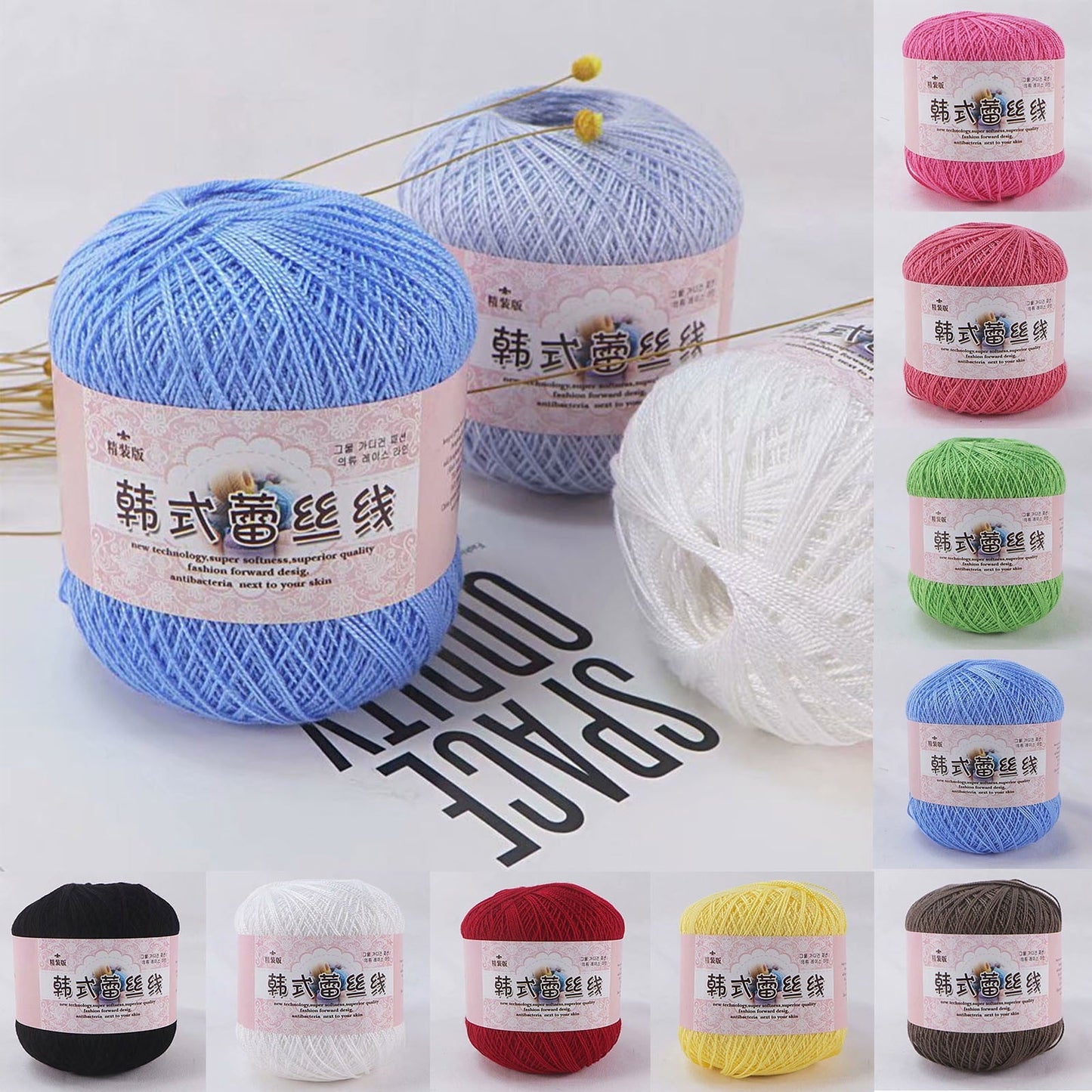 Under $1 Tyidzon Fashion Crochet Thread Cotton Knitting Yarn Thread Balls Knitting Thread Yarn for Crocheting F