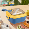 Xuniizn Bento Box Adult Lunch Box, Containers for Adults Men Women, Lunchable Food Container with Utensils, Sauce Jar, Muffin Liners, Microwave & Dishwasher Safe Blue#2