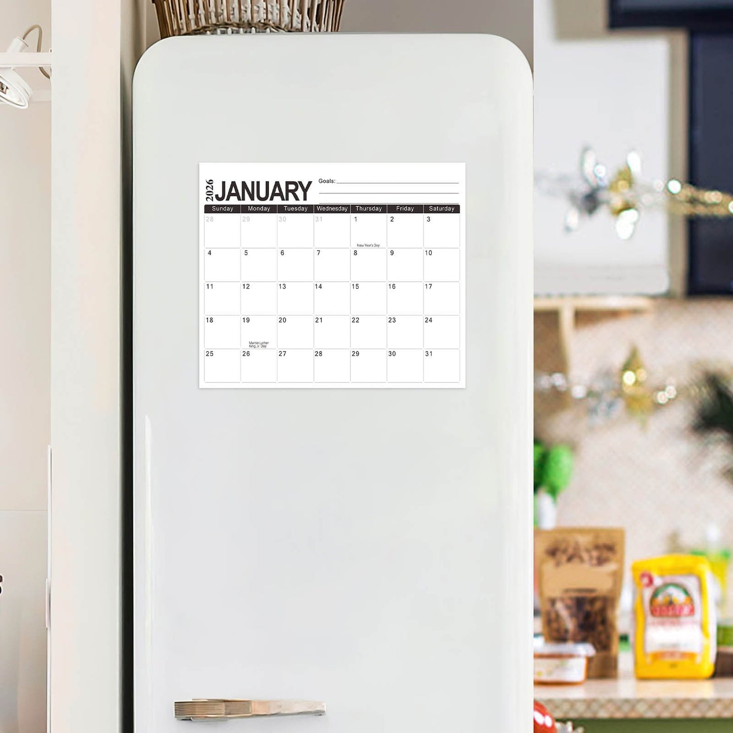 Tyidzon Magnetic Calendar for Refrigerator 2026-2027, 12x10" 18 Month Runs Monthly Fridge Calendar Magnet from Jan 2026 to Jun 2027 for Home School Office C
