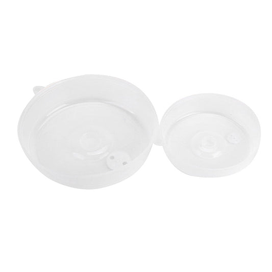 Danhjin 2PCS Microwave Splatter Cover for Food,Clear Like Glass Microwave Splash Guard Cooker lid,Dish bowl Plate Serving Cover with Steam Vent,BPA-Free,Saft