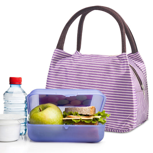 Under $1 Tyidzon Lunch Box Lunch Bag For Women Insulated Lunch Bag Reusable Tote Cooler Bag Lunchbox Suitable for Work, Travel, Outdoor Purple