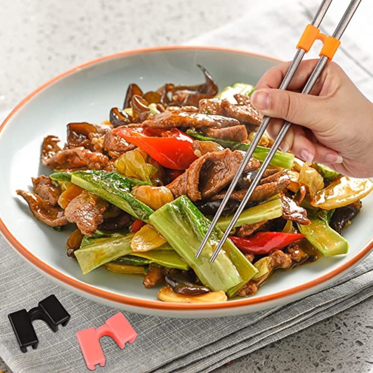 Clearance! Kitchen Utensils Set Eguiwyn Chopsticks Assistant Reusable Training Chopstick Hinge Connectors for Children and Adults 5Pcs Training Chopsticks Hinge Connector Black 3-Black