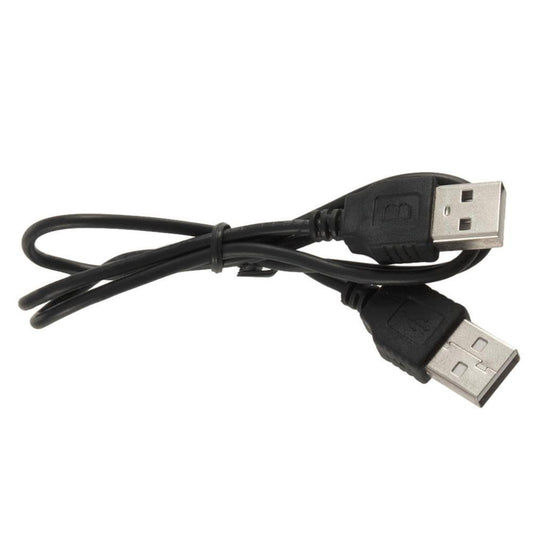 USB 2.0 Type A Male to USB A Male Sycn Data Charger Cable Cord 50cm Black F7V4