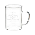 JWDX Bottle, Mug, Kitchen Supplies Clearance, Clear Glass Coffee Mugs 17 Oz Clear Transparent Tea Cups & Coffee Glasses Large Cappuccino Clear Cup with Handle for Hot/Cold Beverage Circular White