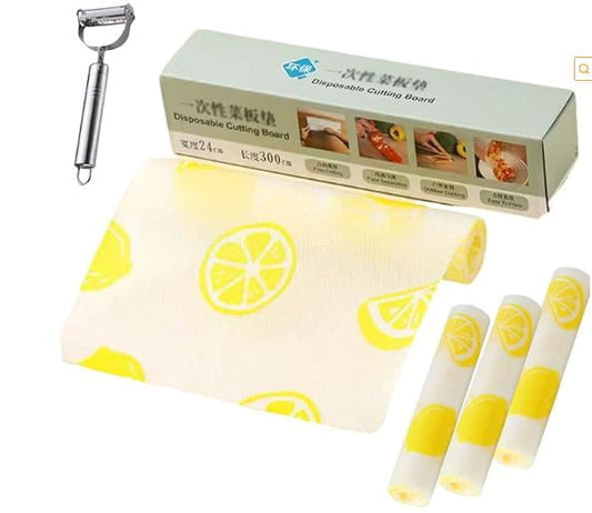 JWDX Placemat Clearance, Disposable Cutting Board Mat Disposable Cutting Mat Cutting Board Sheet with Built in Crease Flexible Plastic Cutting Mat for Kitchen As shown.