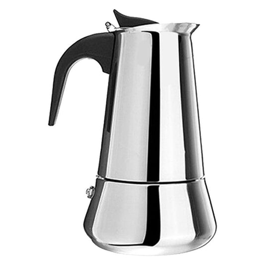 Clearance! Eguiwyn Coffee Maker (2 Cup Capacity) Stainless Steel Mocha Espresso Latte Percolator Stove Top Coffee Maker Pot Too 15x7.8cm Silver