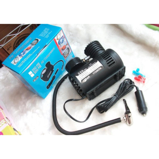 Emergency Car Pump (Power Supply: Cigarette Lighter Plug) JWDX, Pump x1 Departure (Locomotive Type) Air Pump 12V Vehicle Tire Inflator One Size Black