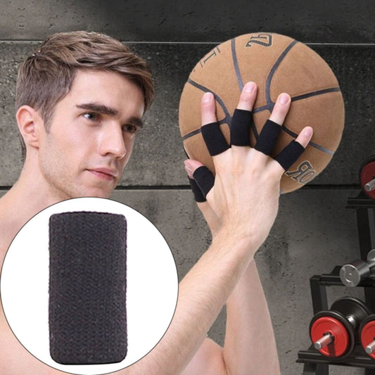 Finger Joint Guard Black JWDX, 5*Finger Cots Sports Sleeves 5 Pieces Finger Sleeves Thumb Braces Support Elastic Compression Protector Braces for Sports Relieving One Size Black