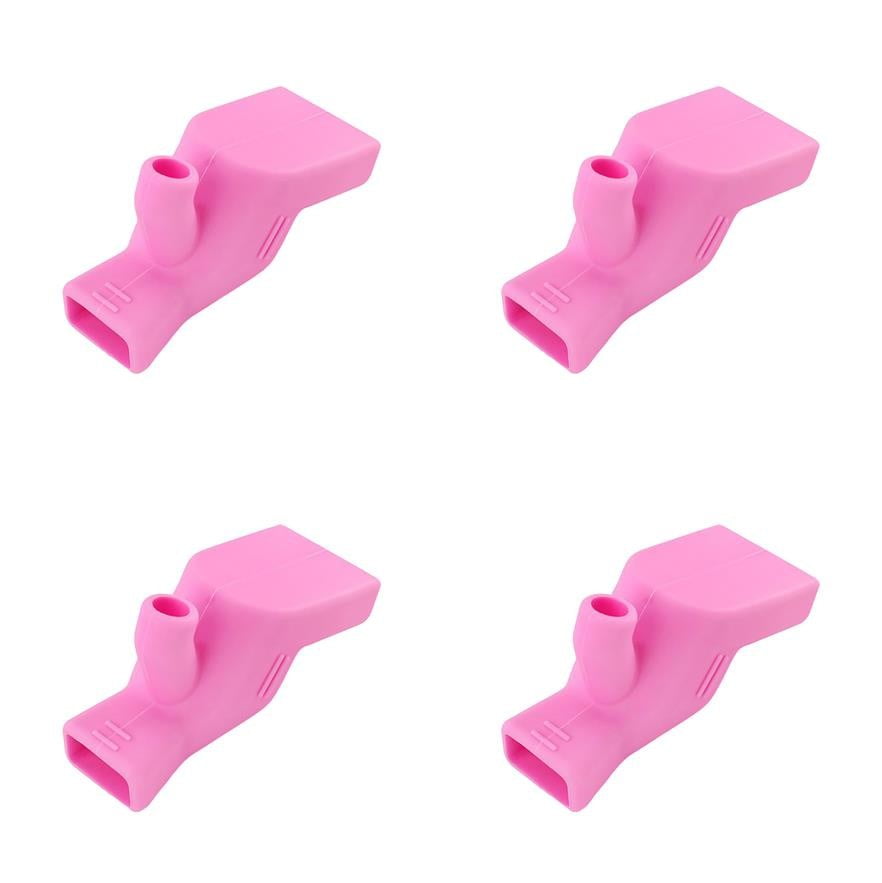Silicone Faucet Extender 4Pcs Pink JWDX, 4*Extender Silicone Faucet Extender Brushing Teeth, Mouthwash and Hand Washing Extender One Size Pink