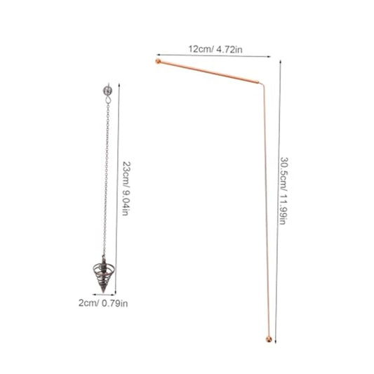 Metal Detector Wand JWDX, 1 Pair of Probe Rods High Precision Pure Copper xunlong Ruler Detection Rod Telescopic Antenna Energy Locator Double Supported Water Detection Artifact One Size Yellow