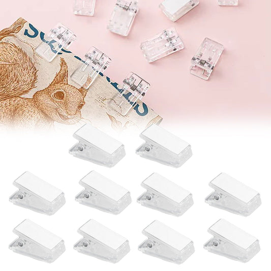 JWDX, 10x Clip Tapestry Wall Hangers Self Adhesive Clips Wall Clips Poster Hangers Shower Curtain Clips Double Adhesive Spring Clips for Blankets Posters Party 1" x 0.51" x 0.51" CL3