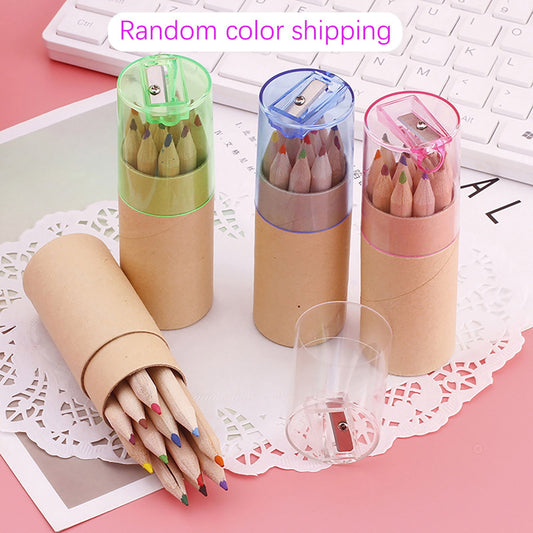 Mini Colored Pencil Tube 12 Colors (Random Color Delivery) Jwdx Pen Fun Adults kīds Painting Coloring Book Stress Coloring Book Art Books Special Colored Pencils 12Pc One Size Khaki