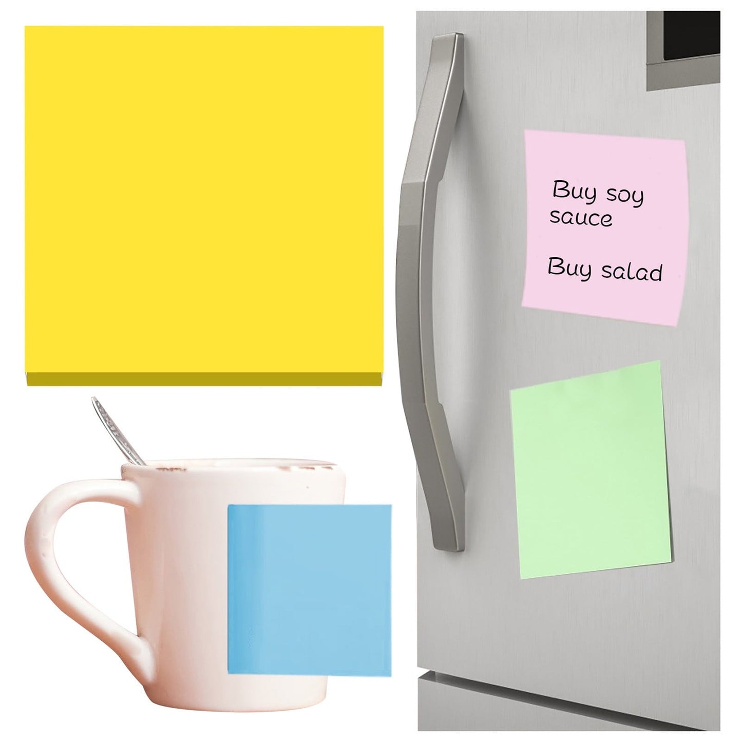 3X3 Removable Super Sticky Notes Blue Jwdx Sticky Notes 3*3 Feet Tearable and Super Sticky Notes, Bright Colors 100 Sheets One Size Red