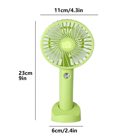 Mini Handheld Fan (White) Jwdx Portable Fan Powerful Handheld Fan Cute Design 3 Speed Personal Small Desk Fan with Base Lightweight Makeup Usb Rechargeable Fan for Stylish Travel Indoor Outdoo One Size A