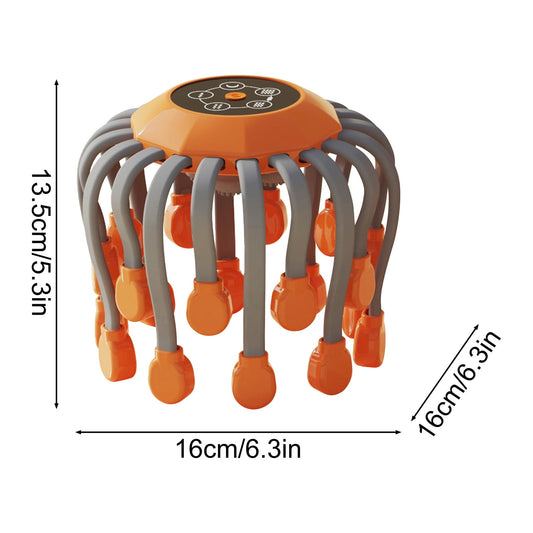 Grrvtrz Head Massagers Scalp Massagers Motorized Scalp Massagers with 20 Individual Massage Nodes 5 Modes and 360 Degrees Of Adjustable Massage.,Home Essentials,Home Appliances Orange