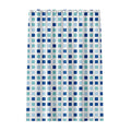 Shower Curtain*1 Piece Peva Blue and Green Square Shower Curtain Thickened Bathroom Curtain for Home Shower Partition with Hooks One Size Mint Green