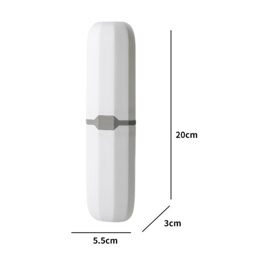 Toothbrush Storage Box*1 Portable Toothbrush Case for Students – Travel Friendly Plastic Toothbrush Organizer One Size White