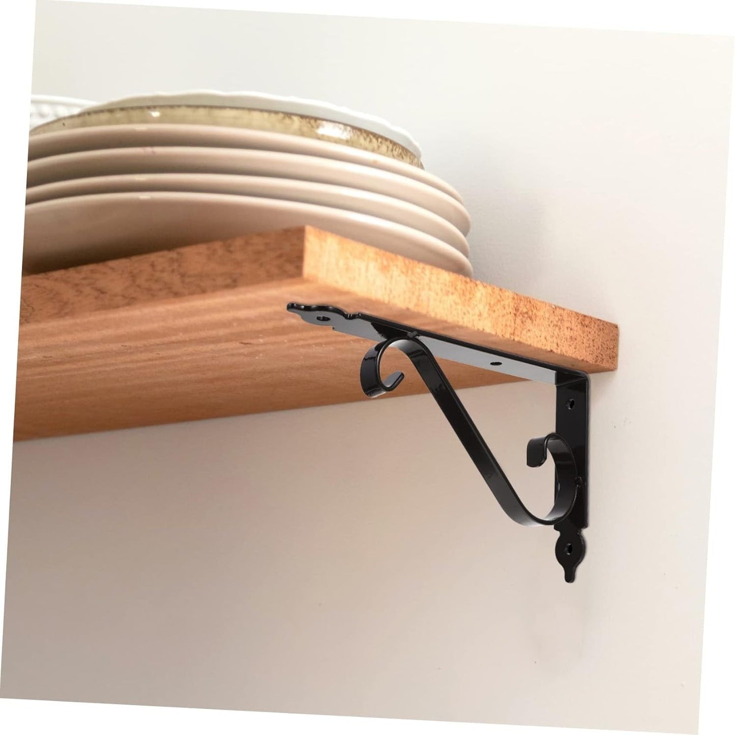 LGCASL Clearance! Wall Support Bracket Wall Support Bracket Shelf Brackets 1 Sets Bracket Grid Wall Shelf Floating Shelf Brackets Shelf Support Brackets Folding Brackets- Black S Black