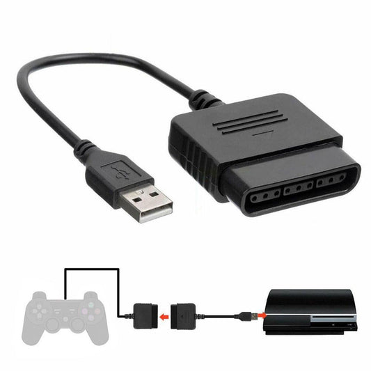 For PS2 Controller to USB Adapter Converter Cable (2 PACK)
