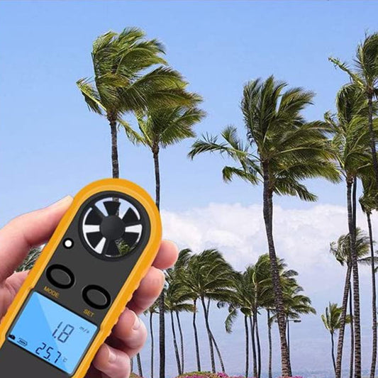 GM816 Digital Anemometer Wind-Speed Gauge Meter LCD Handheld Airflow Windmeter Thermometer