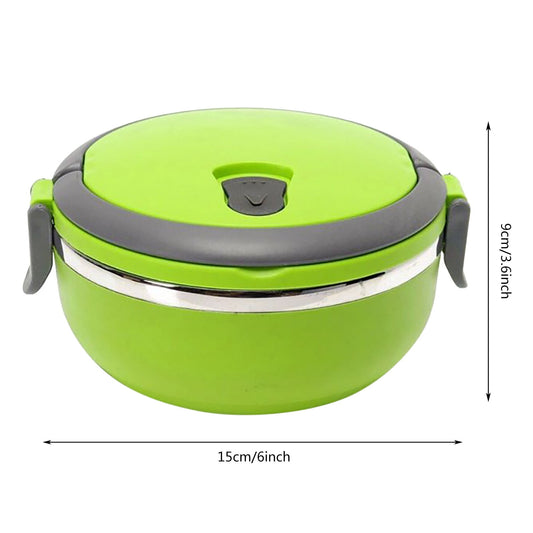 JWDX Storage Containers Clearance! Stainless Steel Round 1 Layer Insulated Food Thermal Containers Lunch Box Case, Storage Container Promotion Include 1Pc Round Lunch Box Sky Blue