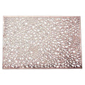 JWDX Placemat Clearance! Rectangular Flower Pvc Placemat Home Daily Table Decoration Pvc Hot Gold Placemat, Kitchen Mat Promotion Include 6*Placemat Rose Gold