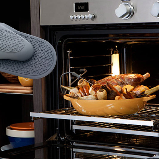 JWDX Oven Mitts Clearance! Mini Silicone Oven Mitts Set Oven Mitts Heat Insulation Oven Gloves for Kitchen Cooking and Baking Protecting Fingers Mini Oven Hand Clips, Include 1Pc Silicone Gloves A