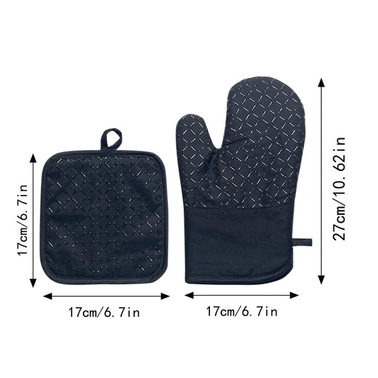 JWDX Oven Mitts Clearance! Microwave Silicone Insulation Gloves Thickened Anti-Slip Kitchen Oven Baking Anti-Scalding Gloves, Include 1 Heat Resistant Oven Mitt Silicone Oven Mitt AS shown
