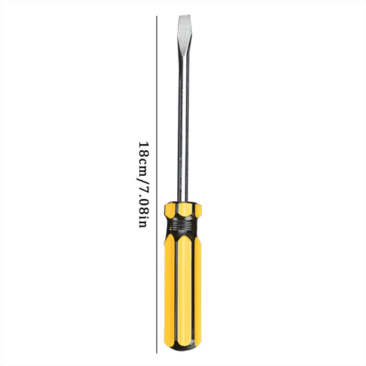 Eewia Screwdriver Clearance! Pvc Handle Screwdriver Metric Single Use Carbon Steel Cross Flat Head Screwdriver B, Hardware Tools Pvc Handle Driver Metric Single Use Steel Flathead Screwdriver black and bright yellow