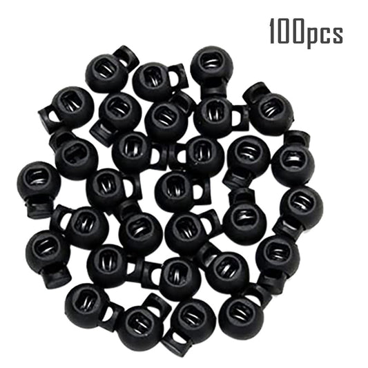 JWDX Office and Craft and Stationery Clearance! 100Pcs Spring Buckle, Clip Luggage Locks End Stopper Cord Round Lanyard 100Pcs Sliding Rope Shape Artscrafts and Sewing, include 100Pcs Spring Buckle Black