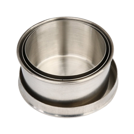 Clearance School Supplies! JWDX Medium Stainless Steel Telescopic Cup 02356, Emergency Steel Telescopic Shot Cup Glass Travel Collapsible Pocket Kitchen,Dining and Bar Silver