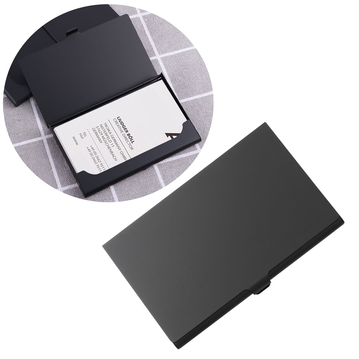SWETRACE Aluminum Alloy Business Card Case 2Pcs 3.6x2.3x0.3In 9.20X5.80X0.70CM Assorted Color