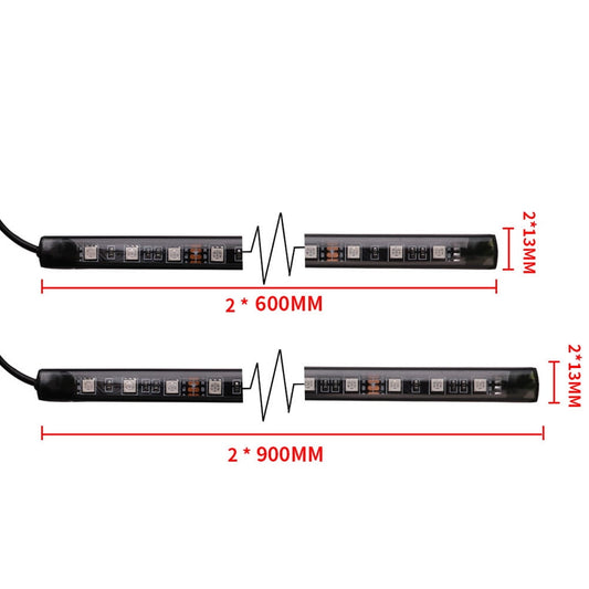 Worgeous Seven Color Acoustic Control Car Chassis Light Vehcicle Atmosphere Lamp Decorative Lamp (60x90cm)