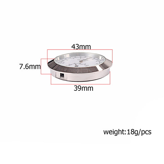 Worgeous Musical Instrument Hygrometer Round Violin Humidity Temperature Gauge Silver