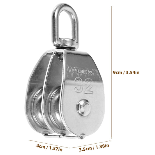 SWETRACE Cable Weight Pulley System Silver for Transportation Equipment 1Pcs 3.5In