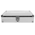 Worgeous White Metal Watch Holder with 12 Grid Slots for Storaging Use Dustproof and Protective Aluminum Alloy Lightweight Durable