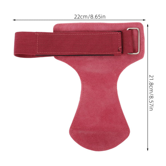 SWETRACE Gym Equipment Wrist Wraps Grip Enhancement Rosy 1Set PU 8.7x8.6x0.4in
