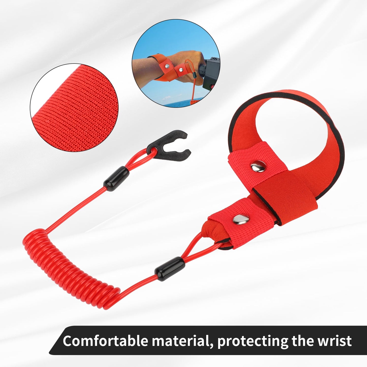 M MATI Stop Kill Safety Lanyard for Yamaha Jet Ski WaveRunner FX140 WaveVenture WaveRaider WaveJammer WaveBlaster