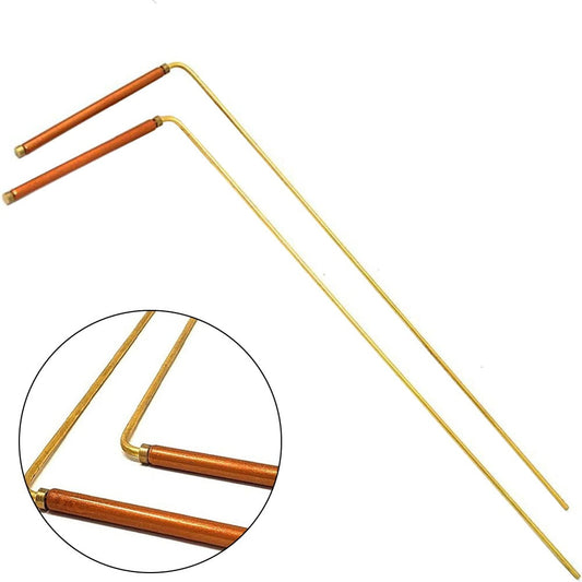 2Pcs Brass Divining Rod Metal Detector for Divination/Treasure Hunting Tool