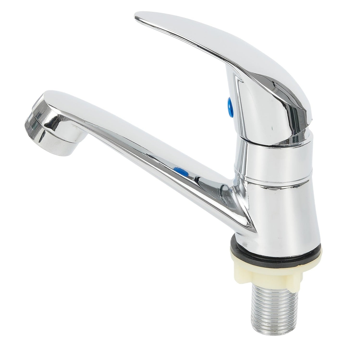 Arkzeo Chrome Basin Faucet Cold Sink Water Basin Tap Single Handle Faucet Tap Deck Mounted for Bathroom Kitchen Replacement