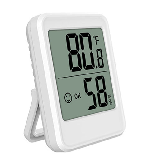 Digital Hygrometer Room Thermometer Indoor Electronic Temperature Humidity White Smile Home