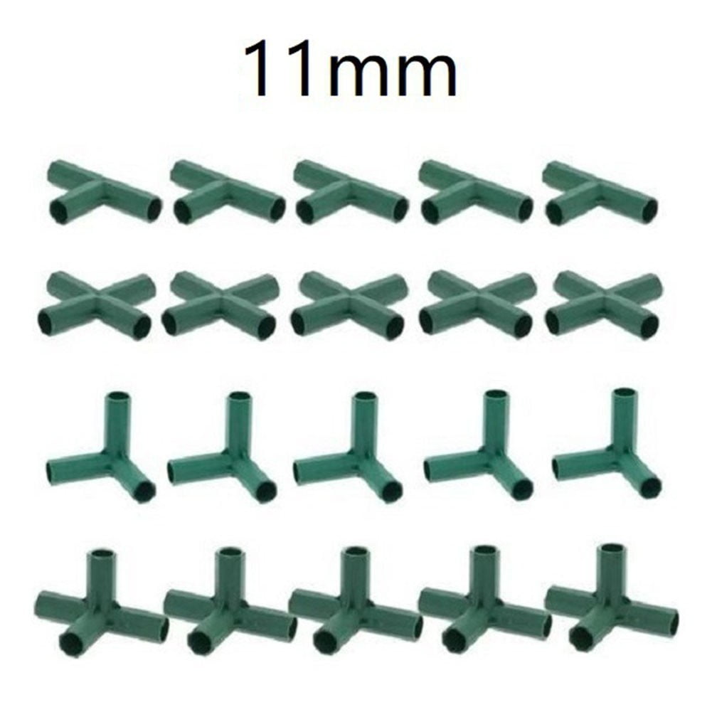 11mm Gardening Frame Connectors - Heavy Duty Greenhouse Support & Frame! Mix Smile Home Mix