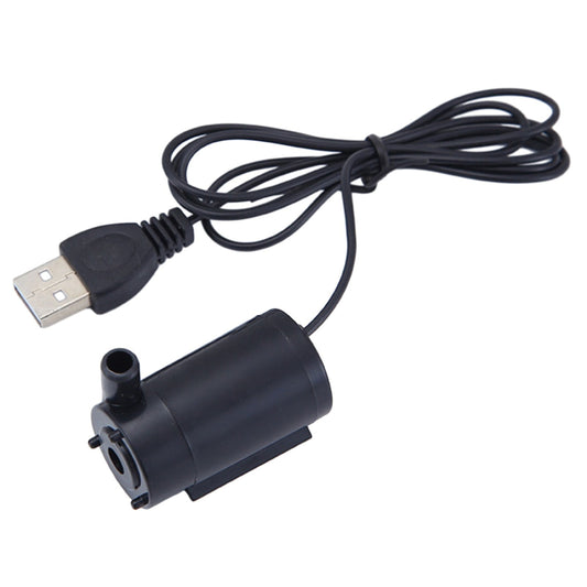 Small Water Pump Silent Submersible USB 5V 1m Cable Garden Outdoor Fountain Tool Black Smile Home Black